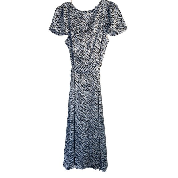 DKNY Womens Blue Wrap Dress Size 10 NWT Flutter Sleeve $129 8974 - Picture 9 of 15